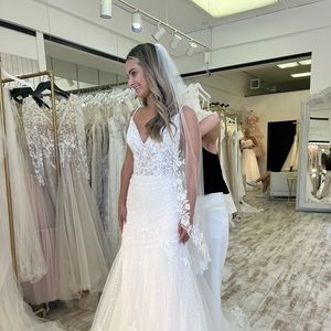 Ivory Waltz Floral Wedding Veil